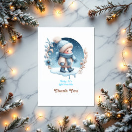 "Baby It's Kall Out" Vinter Baby Shower Tack Kort