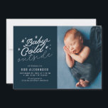 BABY ITS-KALLET OUTSIDE christmas-födelsemeddeland Julkort<br><div class="desc">En enkel typografisk blå design för pojke. Bilden kan vara personlig,  beskuren och redigerad för storlek placering.</div>