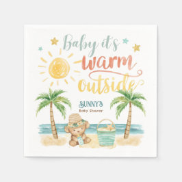 Baby It's Warm Outside Beach Baby Shower Pappersservett