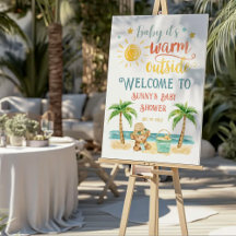 Baby It's Warm Outside Strand Baby Shower Välkomst