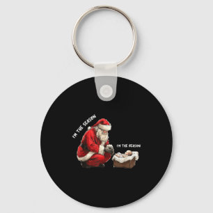 Baby jag är säsongen jag är anledningen Santa reli Nyckelring