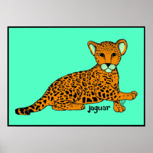 Baby Jaguar-utskrift Poster