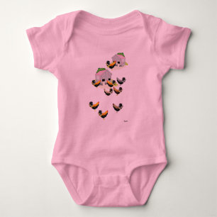 Baby Jersey Bodydräkt : Dag med Chickens T Shirt