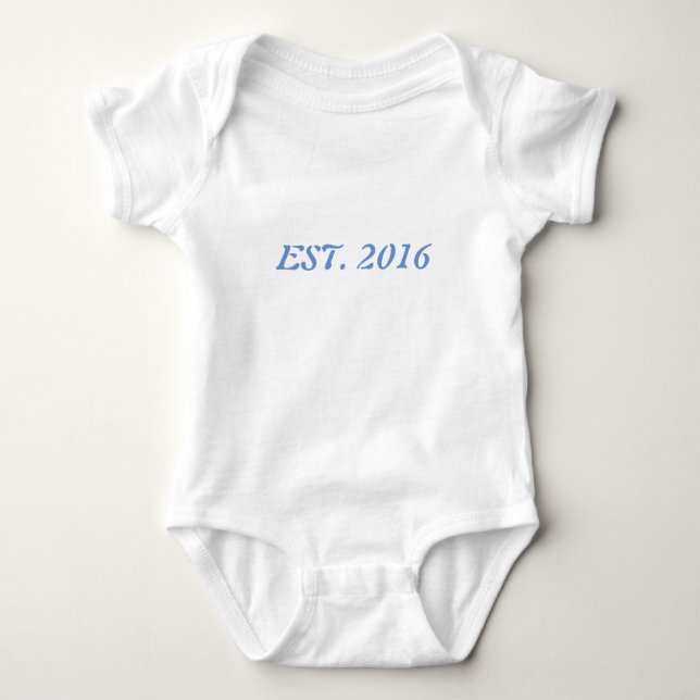 Baby Jersey Bodydräkt, vit Etablerad 2017 Tröja (Framsida)