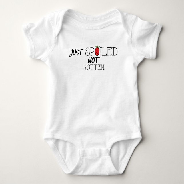 Baby Jersey Bodydress "Spoiled not Rotten"/Red App T Shirt (Framsida)