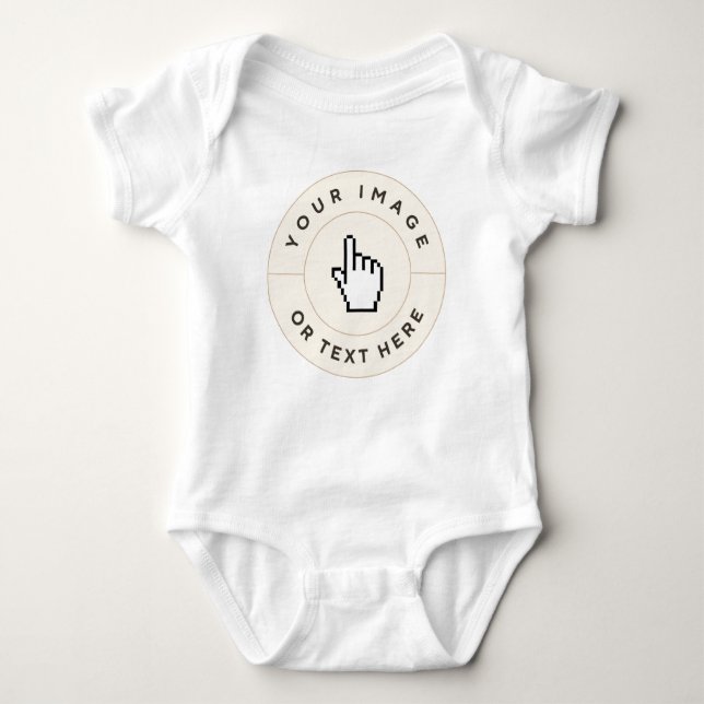 Baby Jersey Bodykostym- Anpassningsbar (lägg till  T Shirt (Framsida)