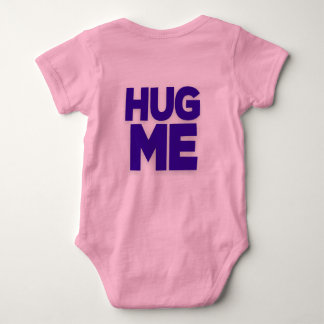 Baby Jersey Bodysuit krama mig lila T Shirt