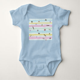 Baby Jersey-bodysuit – Sport & Ränder Pastell T Shirt