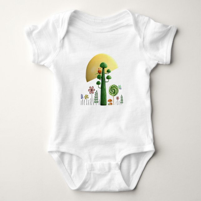 Baby Jersey Bodysuit T Shirt (Framsida)