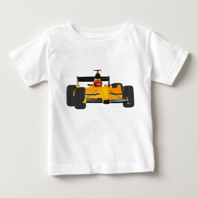 Baby jersey med tävling bil grphic på framsidan. tröja (Framsida)