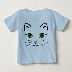 Baby Jersey T-Shirt - Kattunge Ansikte