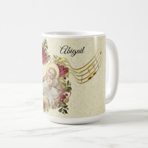 Baby Jesus Blommigt Music Kaffemugg