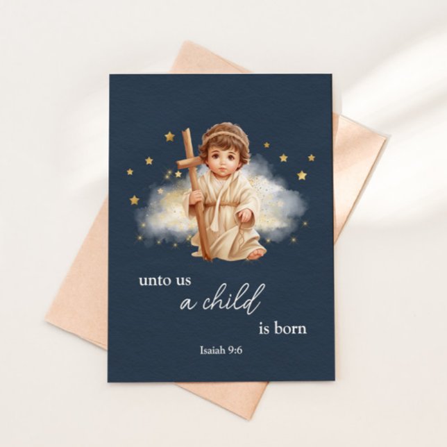 Baby Jesus God jul Helg Vykort (Skapare uppladdad)