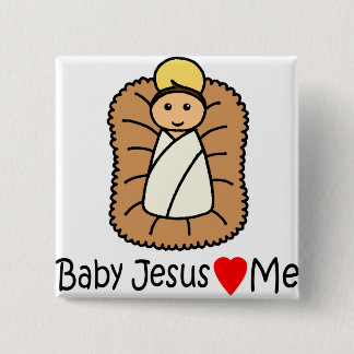 Baby Jesus Heart (Kärlek) me Knapp