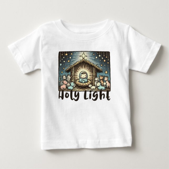Baby Jesus : Holy Light: Sacred Light T Shirt (Framsida)