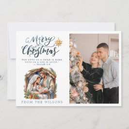 Baby Jesus i Helgdag Manger Ntivity Card Julkort