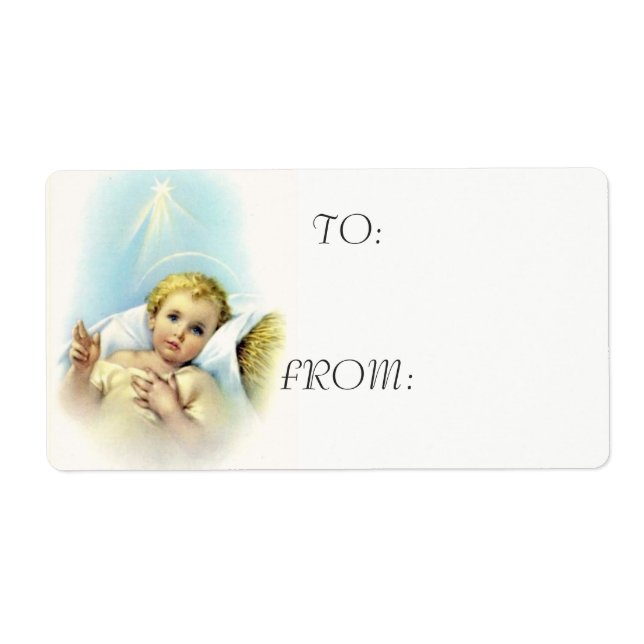 Baby Jesus i Manger Fraktsedel (Framsidan)