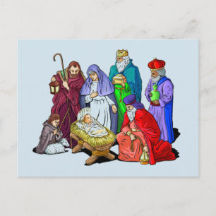 Baby Jesus i Manger Helg Vykort