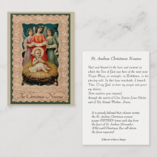 Baby Jesus i mangeren med änglar Visitkort