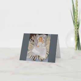Baby Jesus i mangersedelkort Anteckningskort