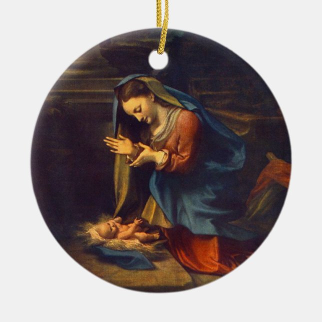 BABY JESUS JULGRANSPRYDNAD KERAMIK (Framsidan)