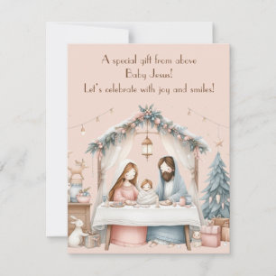 Baby Jesus julhälsningskort Inbjudningar