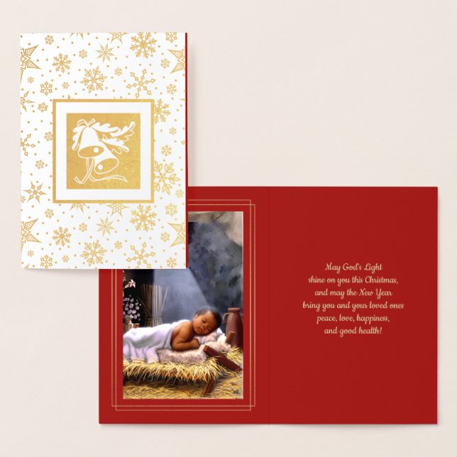 Baby Jesus Luxury Real Foil-julkort Folierat Kort (Display)