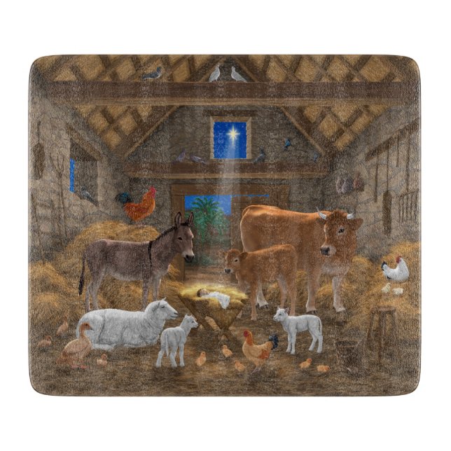 Baby Jesus Manger Heliga Nattjultomhet Nativitet (Framsidan)