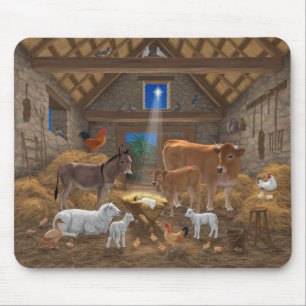 Baby Jesus Manger Heliga Nattjultomhet Nativitet Musmatta