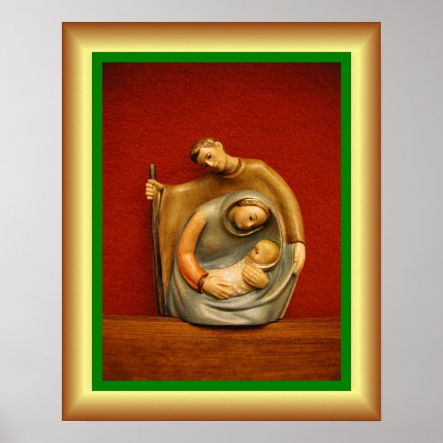 Baby Jesus, Mary, Joseph, Heliga Family, Betlehem Poster (Framsidan)