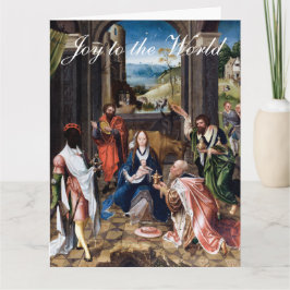 Baby Jesus med de vise män julhälsning Kort