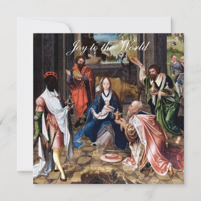 Baby Jesus med de vise männen Kort (Framsida)