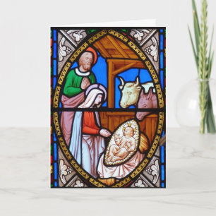 Baby Jesus och jungfrulig Mary julkort Helgkort