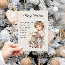 Baby Jesus- och lammillustration