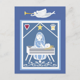 Baby Jesus och Mary nativitet Vykort