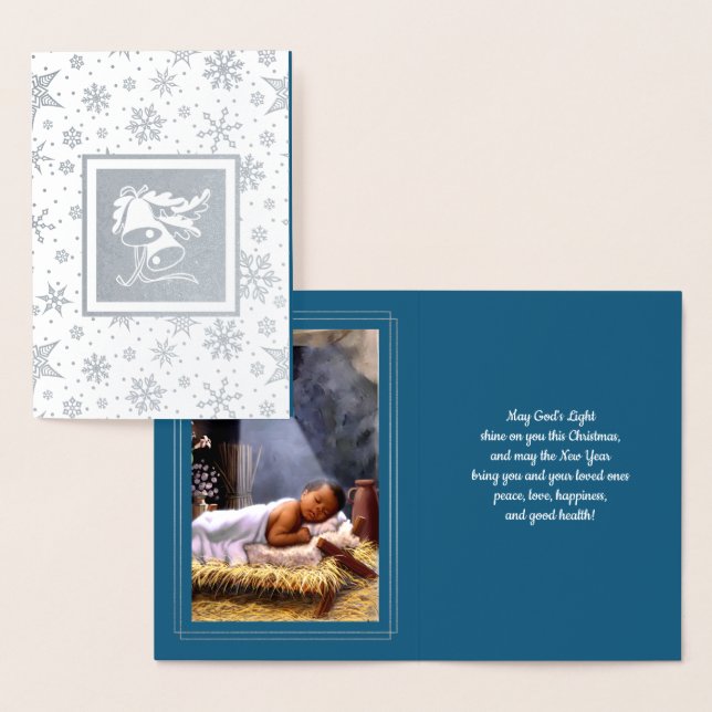 Baby Jesus Painting jul Luxury Folierat Kort (Display)