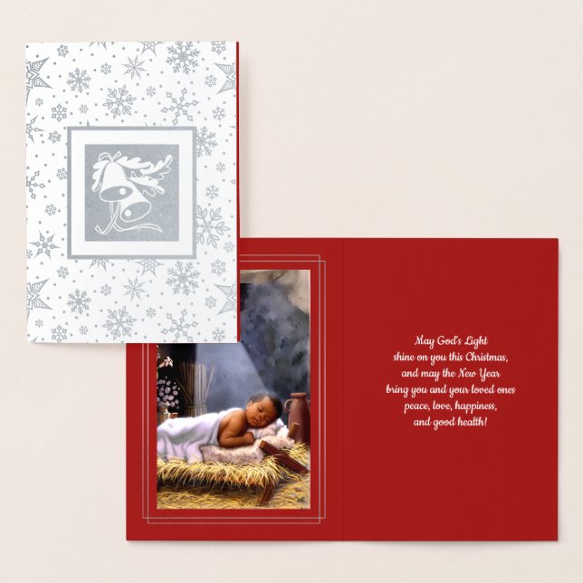 Baby Jesus Painting Luxury jul Folierat Kort (Display)