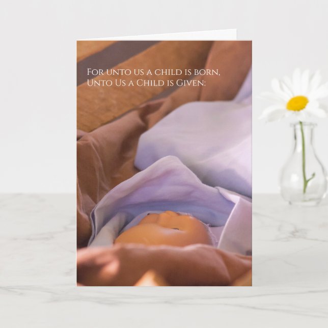 Baby Jesus Religiösa jul Kort (Liten växt)