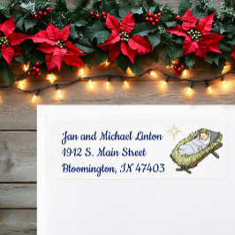 Baby Jesus Star Personalize Return-adressetikett Returadress Etikett