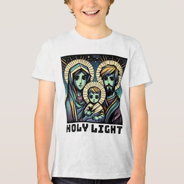 Baby Jesus :  The Holy Family: Holy Light T Shirt (Framsida)
