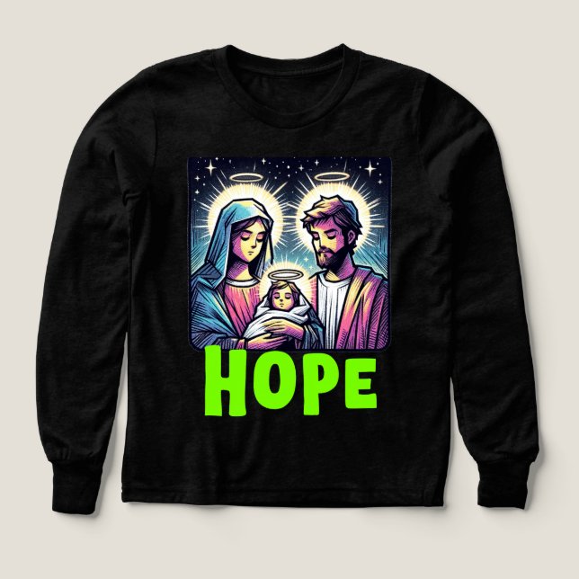 Baby Jesus: The Holy Family: HOPE T Shirt (Design framsida)