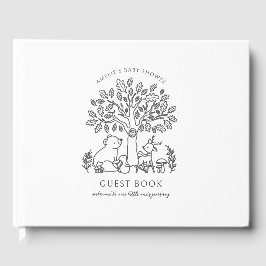 Baby Journey Woodland Animals Baby Shower Gästböcker