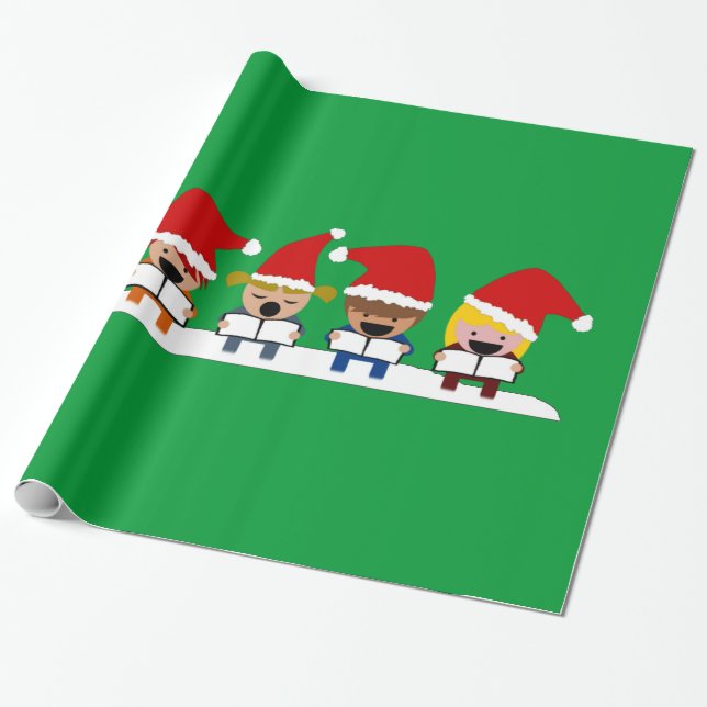 Baby jul Choir Presentpapper (Utrullad)