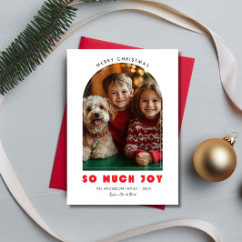 Baby jul så mycket Joy Funny Pet Hund Photo Red Julkort