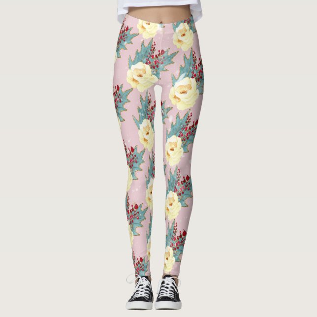 Baby julhandavtryck leggings (Framsida)