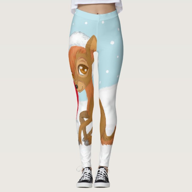 Baby julrenar leggings (Framsida)