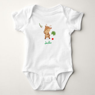 Baby julrenar med blommor och Holly T Shirt
