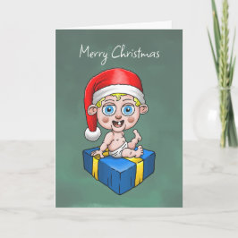 Baby Jultomten Helgkort