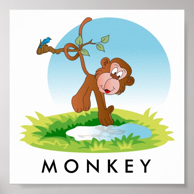 Baby Jungle Monkey Poster (Framsidan)