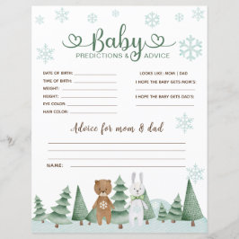 Baby-kalkyler och Winter Woodland-kort